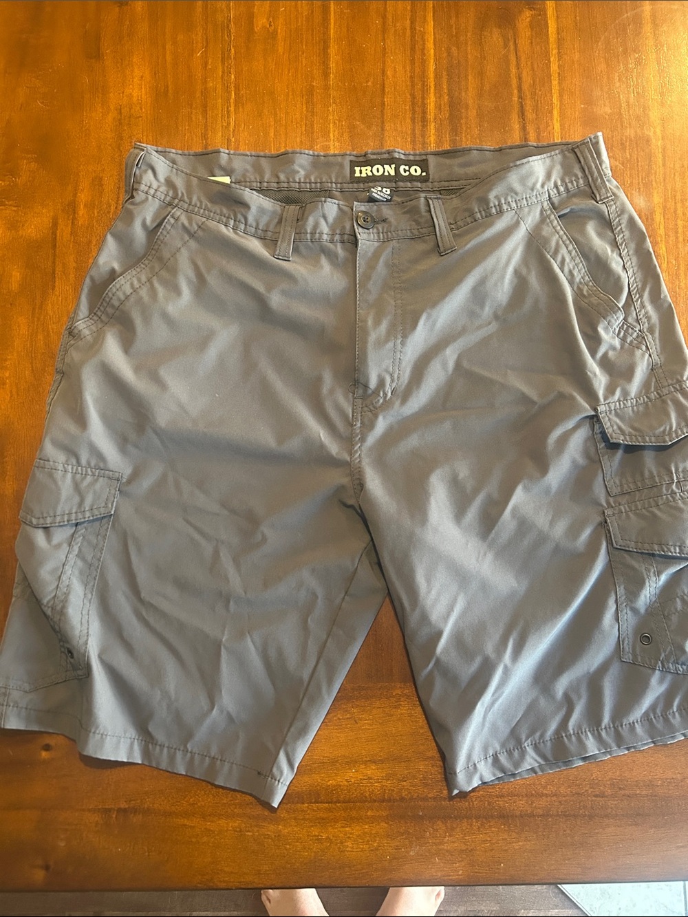 Iron Co. Men's Charcoal Cargo Shorts — Durable Everyday Wear